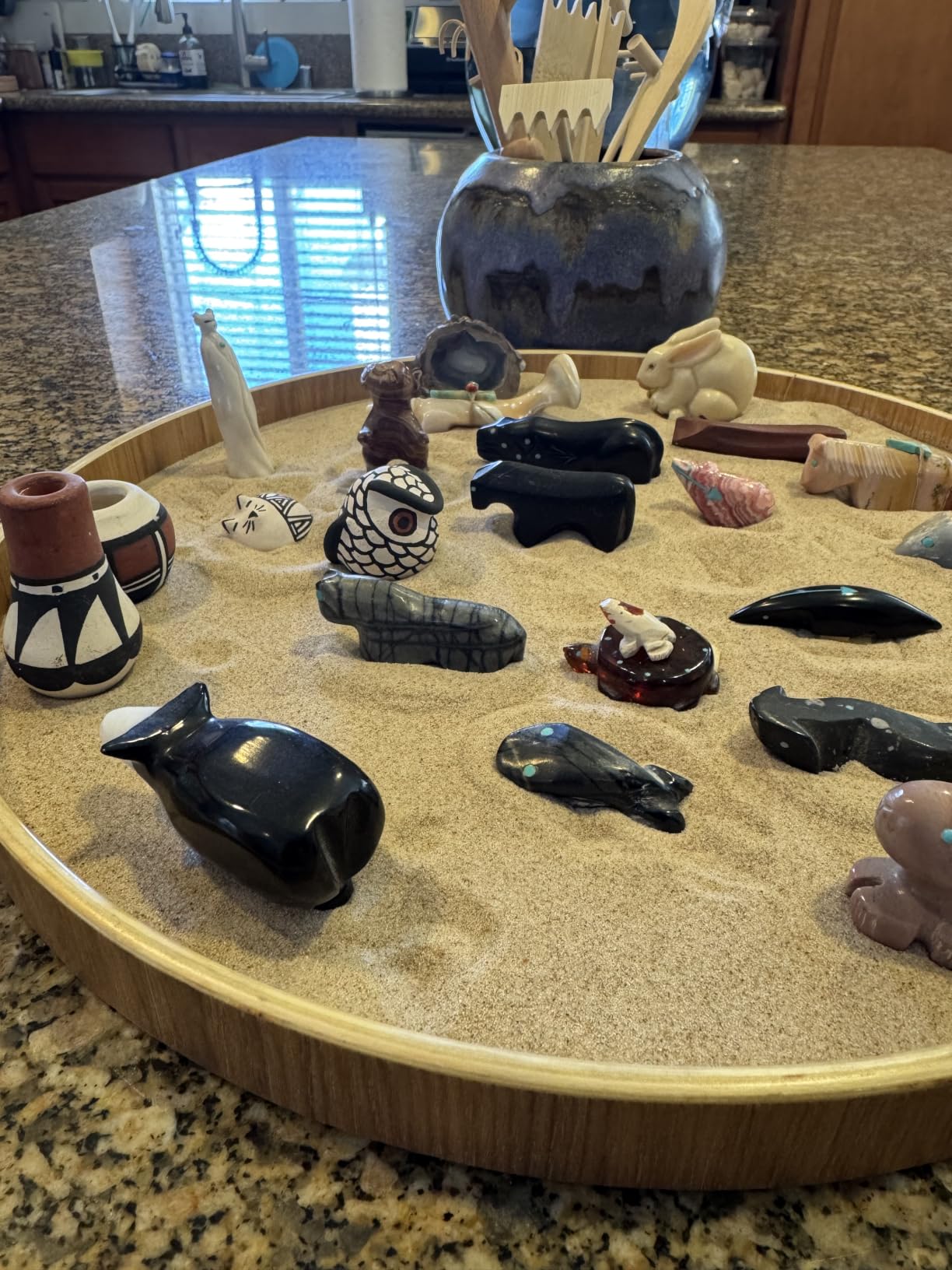 Japanese Zen Garden for Desk, Dorhui Sand Tray Therapy Kit Meditation Gifts - 12