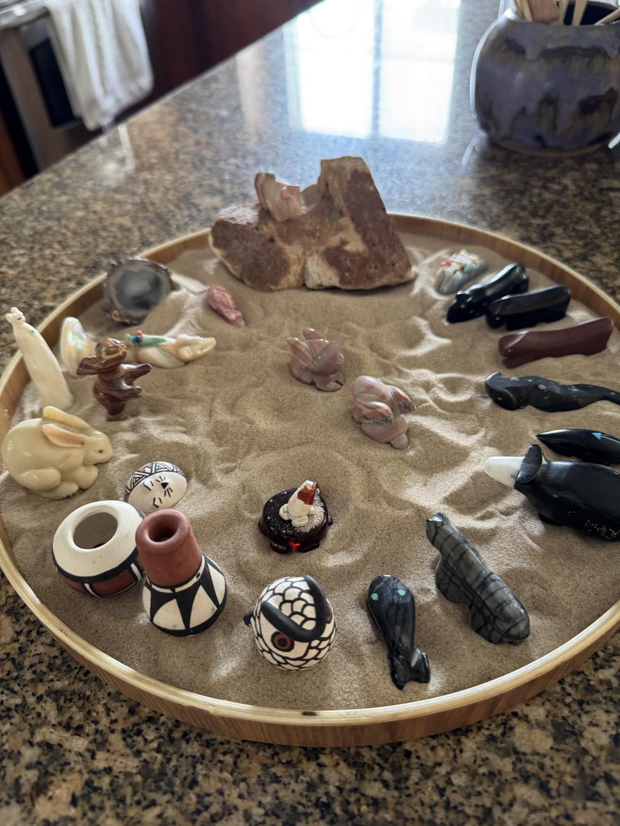 Japanese Zen Garden for Desk, Dorhui Sand Tray Therapy Kit Meditation Gifts - 12
