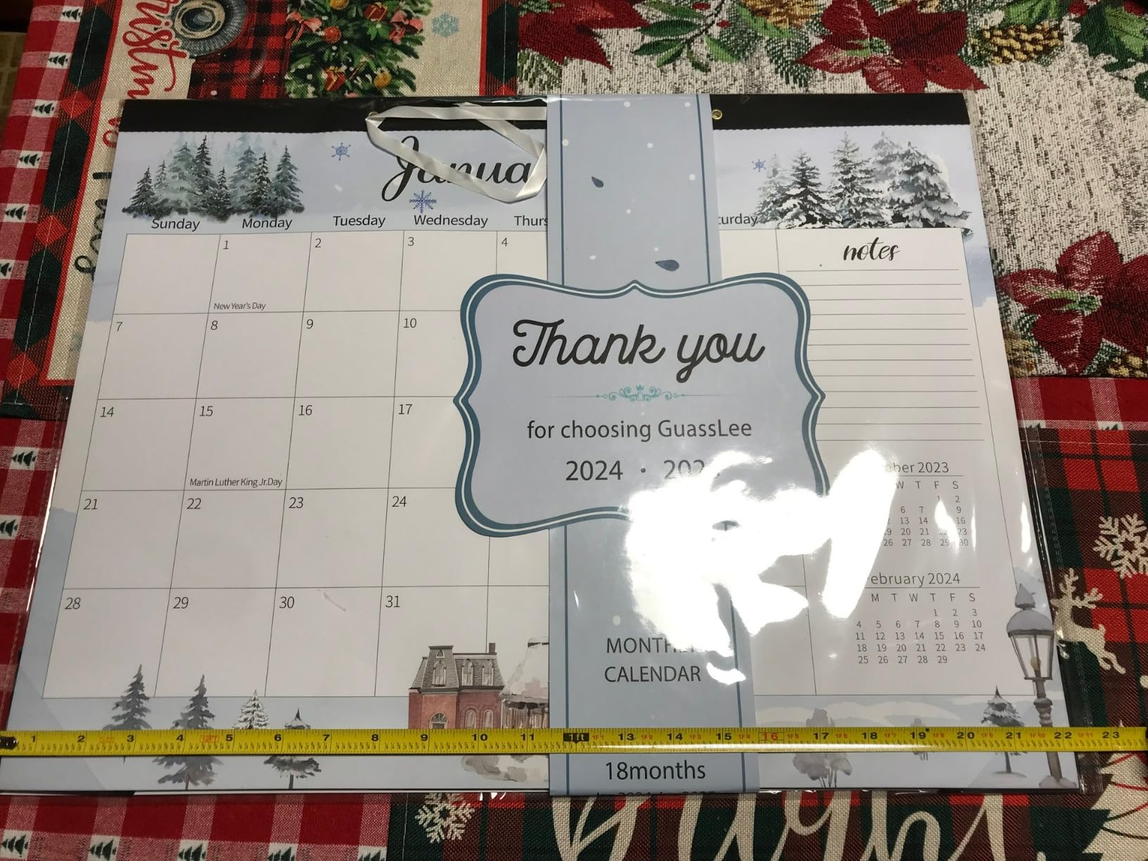 GuassLee Monthly Large Desk Calendar 2026-2027 - 19 Months 22