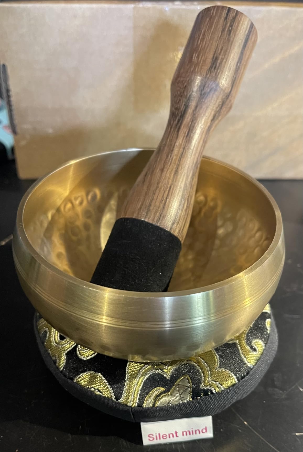 Tibetan Singing Bowl Set - Easy to Play & Beginner Friendly Meditation Bowl with Cushion & Mallet | Stress Relief & Mindfulness | Gift-Ready customer photo 1