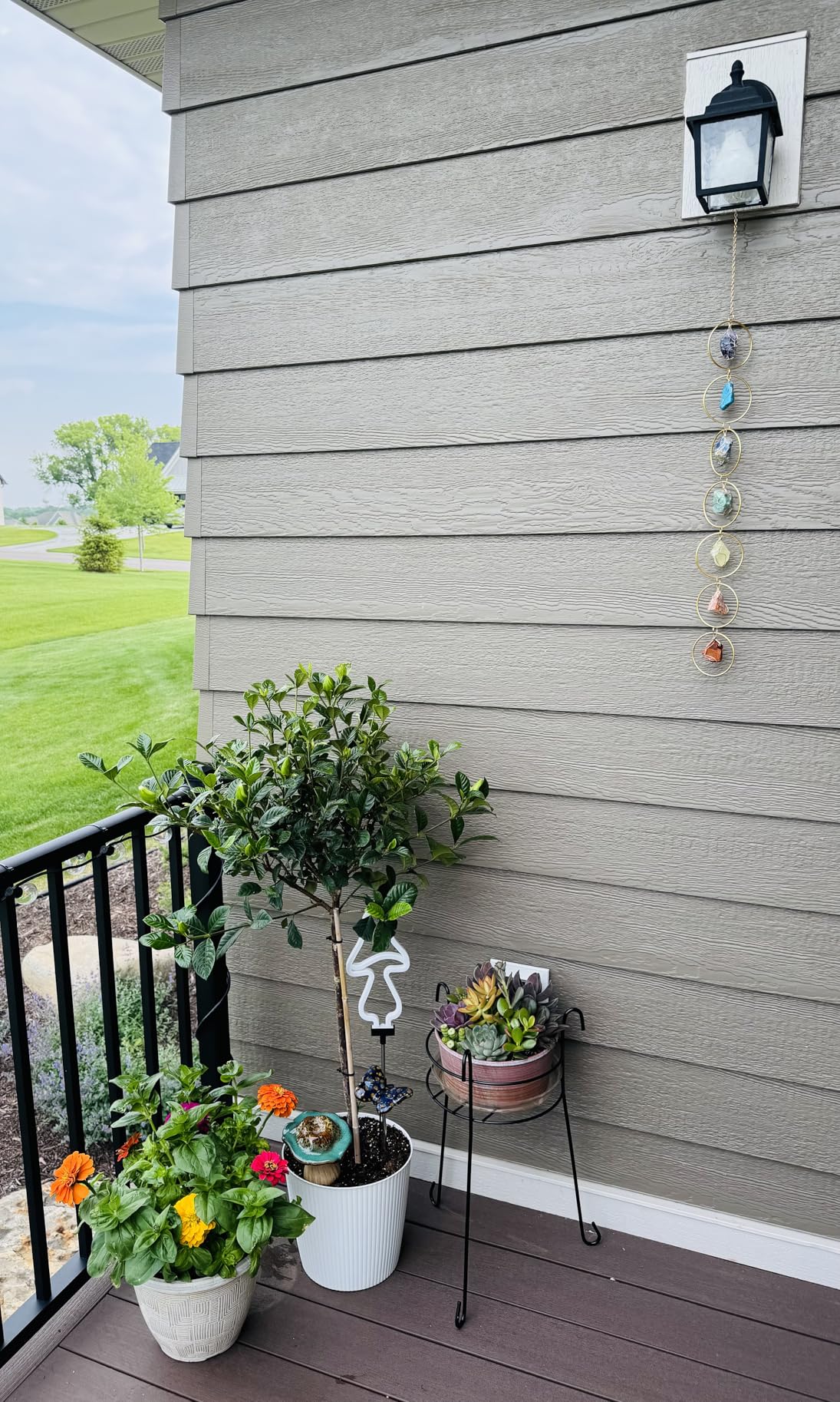 7-Chakra Hanging Crystals, Healing Crystal Wind Chime, Chakra Decor, Versatile Crystal Decor for Meditation Fengshui Yoga, Natural Gem Wall Decor, Ideal Spiritual Gift, Improving Positive Energy customer photo 2