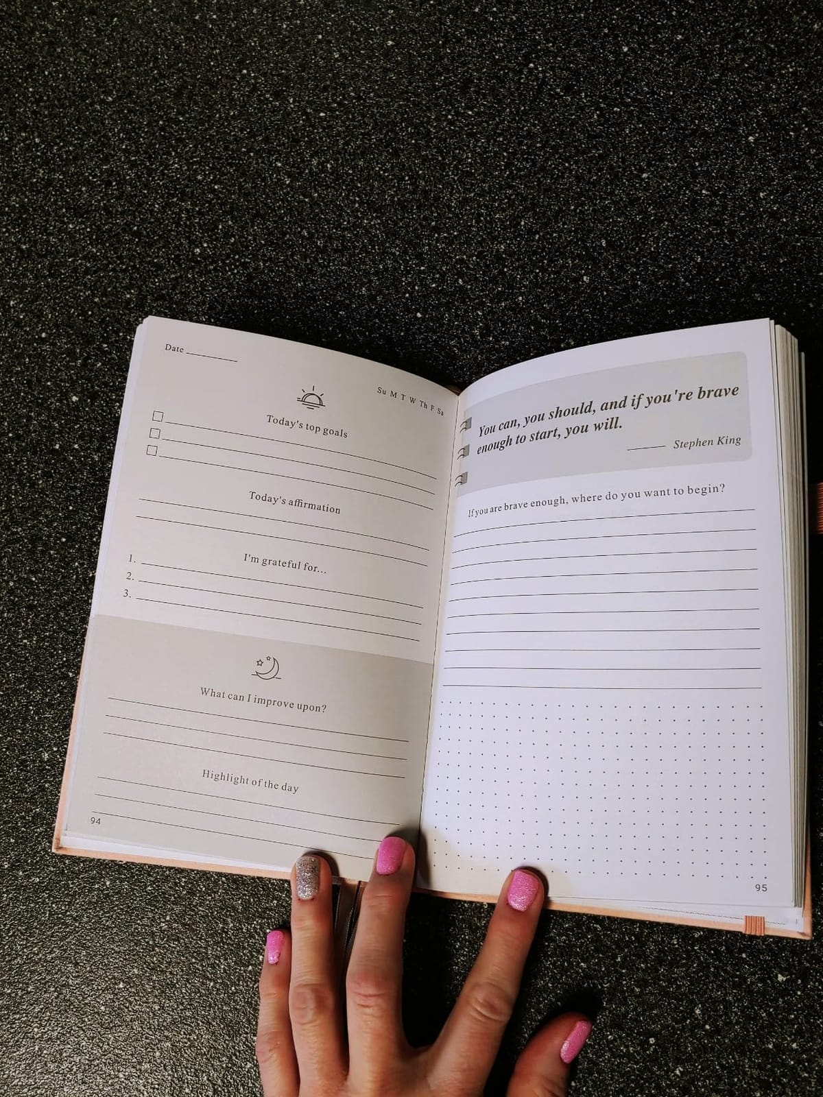 5 MINUTES A DAY Self-Care Notebook, Wellness & Daily Reflection Gratitude Journal & Mood Tracker for Women Self Care Planner, A5 Size (Pink) customer photo 2