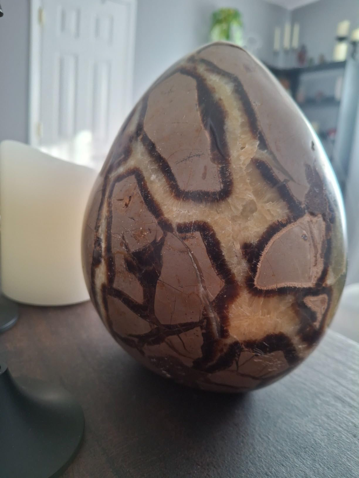 Septarian Geode Rock Healing Crystal Cluster Septarium Irregular Home Decoration Specimen Large 1-1.5 Lbs customer photo 2