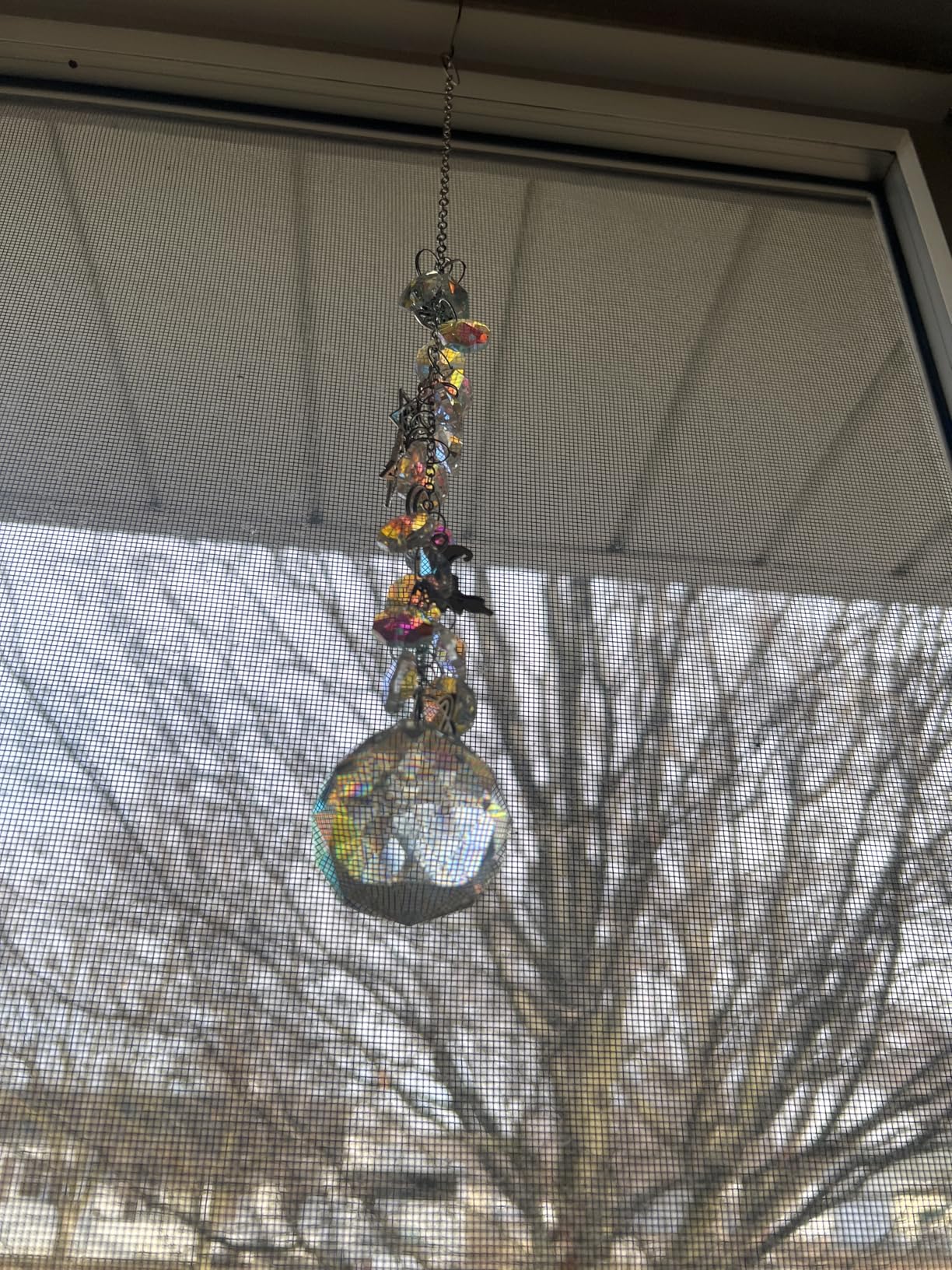 Suncatchers for Windows Hanging Prism, 40mm auraro Crystal Suncatcher with Crystals Chandelier Beads, Hanging Crystal for car, Ceiling, Wedding, Party, MOM Daughter Gift (2 pcs) customer photo 1