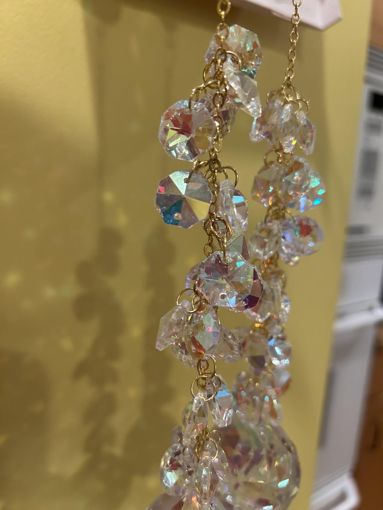 Suncatchers for Windows Hanging Prism, 40mm auraro Crystal Suncatcher with Crystals Chandelier Beads, Hanging Crystal for car, Ceiling, Wedding, Party, MOM Daughter Gift (2 pcs) customer photo 2