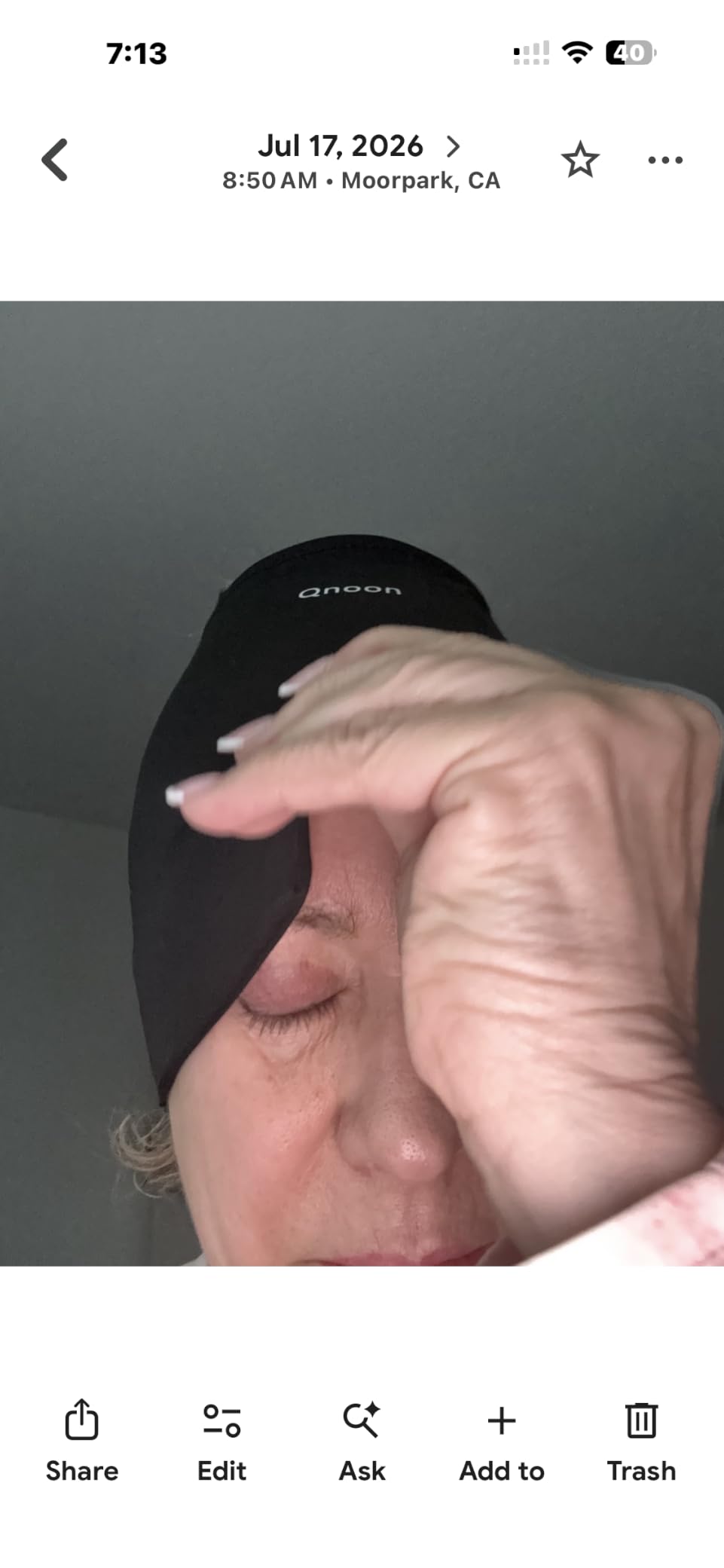 Migraine Relief Cap, Headache Relief Cap Mask Products, Cooling Odorless Gel Ice Head Wrap for Tension, Stress, Hangover & Puffy Eyes customer photo 1
