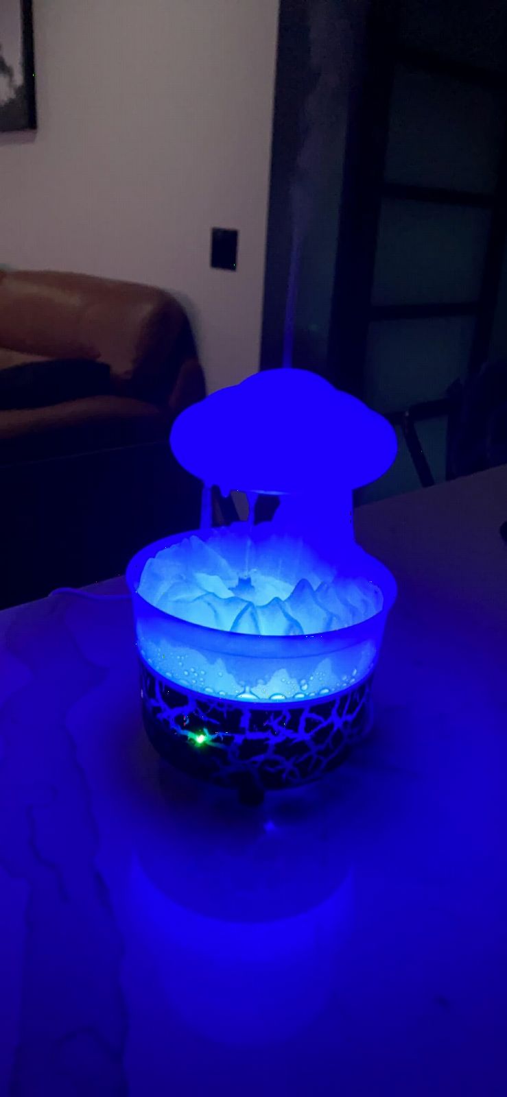 BOHOFAM Aroma Essential Oil Diffuser, Rain Cloud humidifier Simultaneously Water Drip and Air Mist, Rain Diffuser with 4 Hotel Collection Essential Oils for Home, Bedroom, Colorful Light customer photo 1