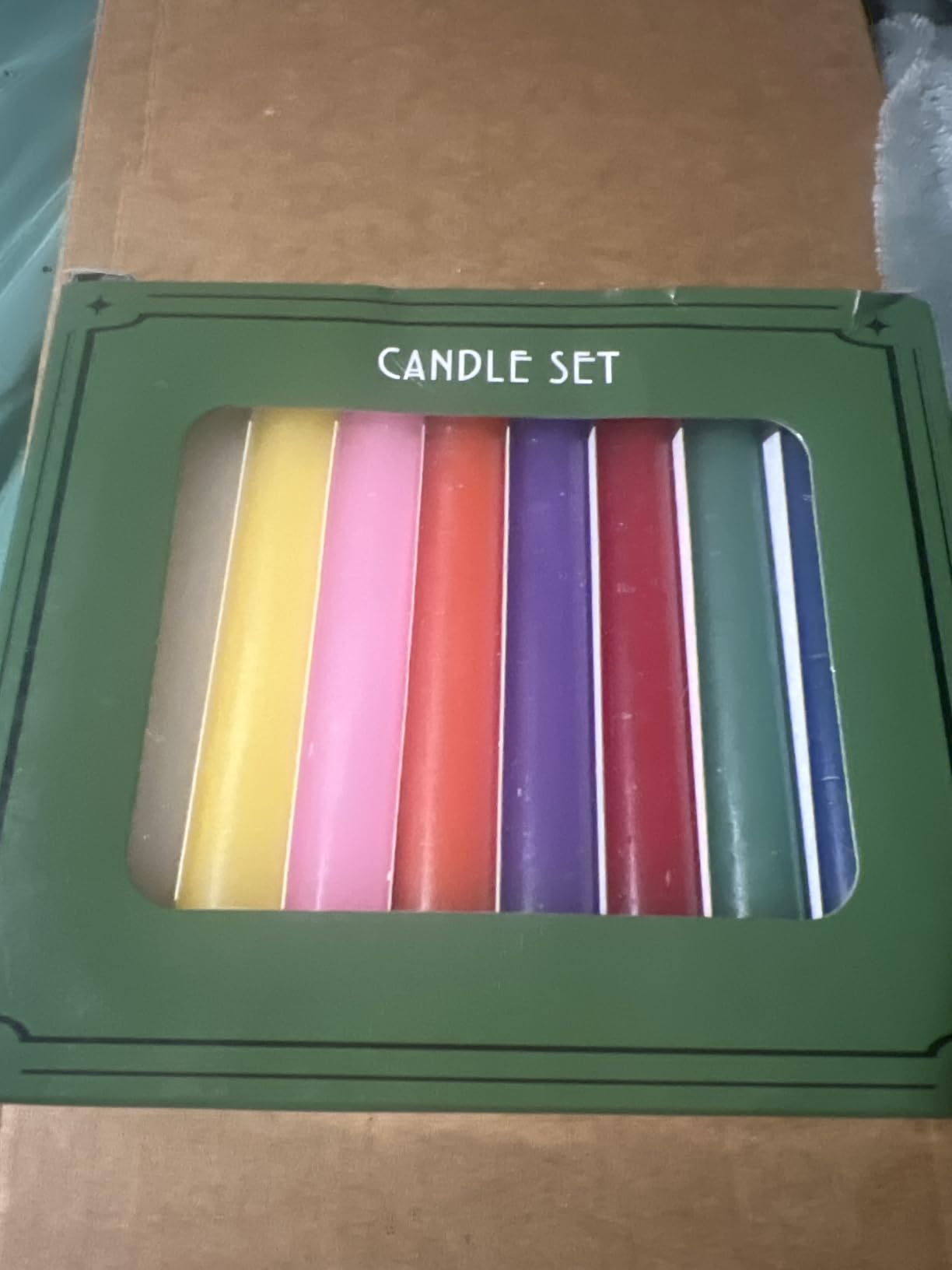 YOROXRG 100 pcs Spells Chime Candles Unscented Assorted Colors Mini Taper Candles | 4