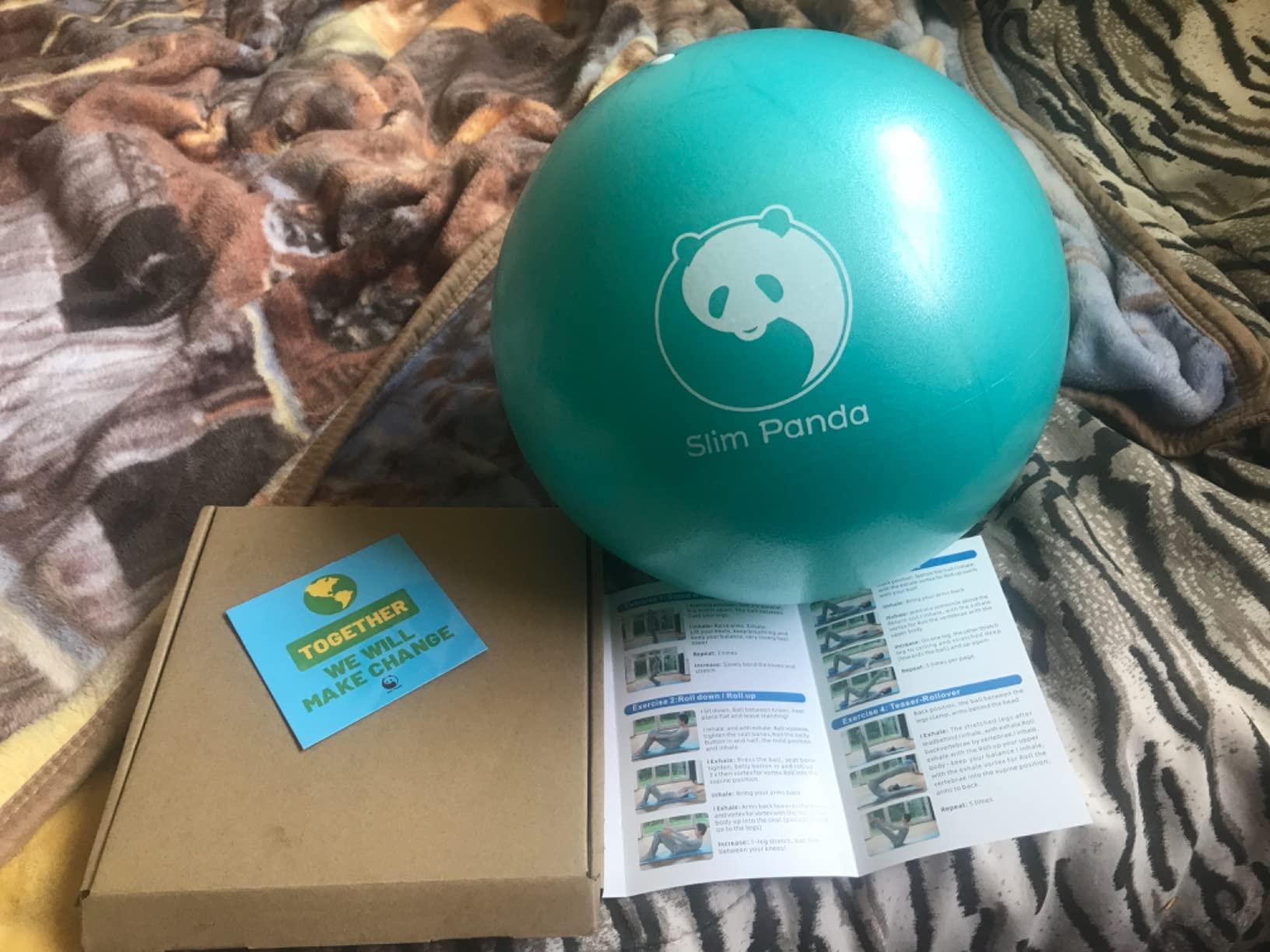 Slim Panda Pilates Ball, 9 Inch Small Exercise Ball, Anti Burst Mini Yoga Ball for Stability, Workout, Barre, Core Strength, Physical Therapy, Balance, Stretching customer photo 2