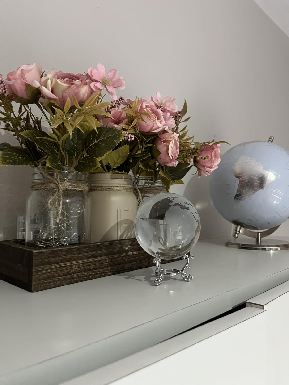 Clear Crystal Ball 2.3in Real Glass Ball with Stand for Home Decor Gift customer photo 1