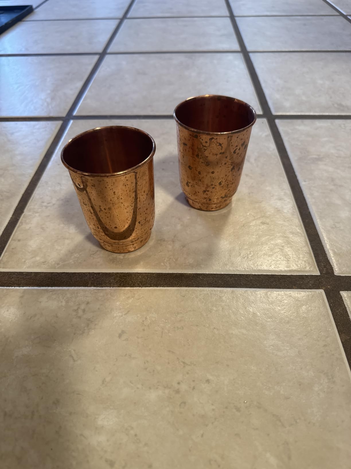 Pure Copper Drinking Cups - Ayurvedic Health Tumblers - 2 pcs. set -LACQUER Free | 350 Ml. (11.8 US Fl Oz) Traveller's Copper Cups for Ayurveda Health Benefits customer photo 1