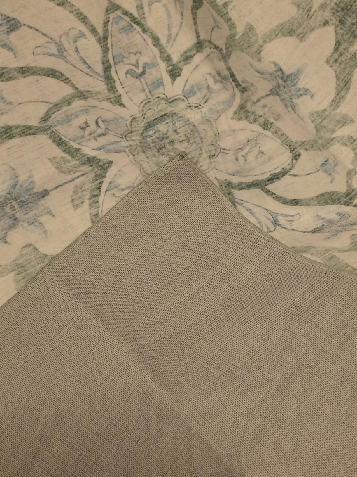 RELEANY Washable Area Rug, 5'x7', Teal | Non-Slip, Water Repellent, Pet Friendly, Easy to Clean, Vintage Floral Boho Decor for Living Room Bedroom Dining Room Office customer photo 2