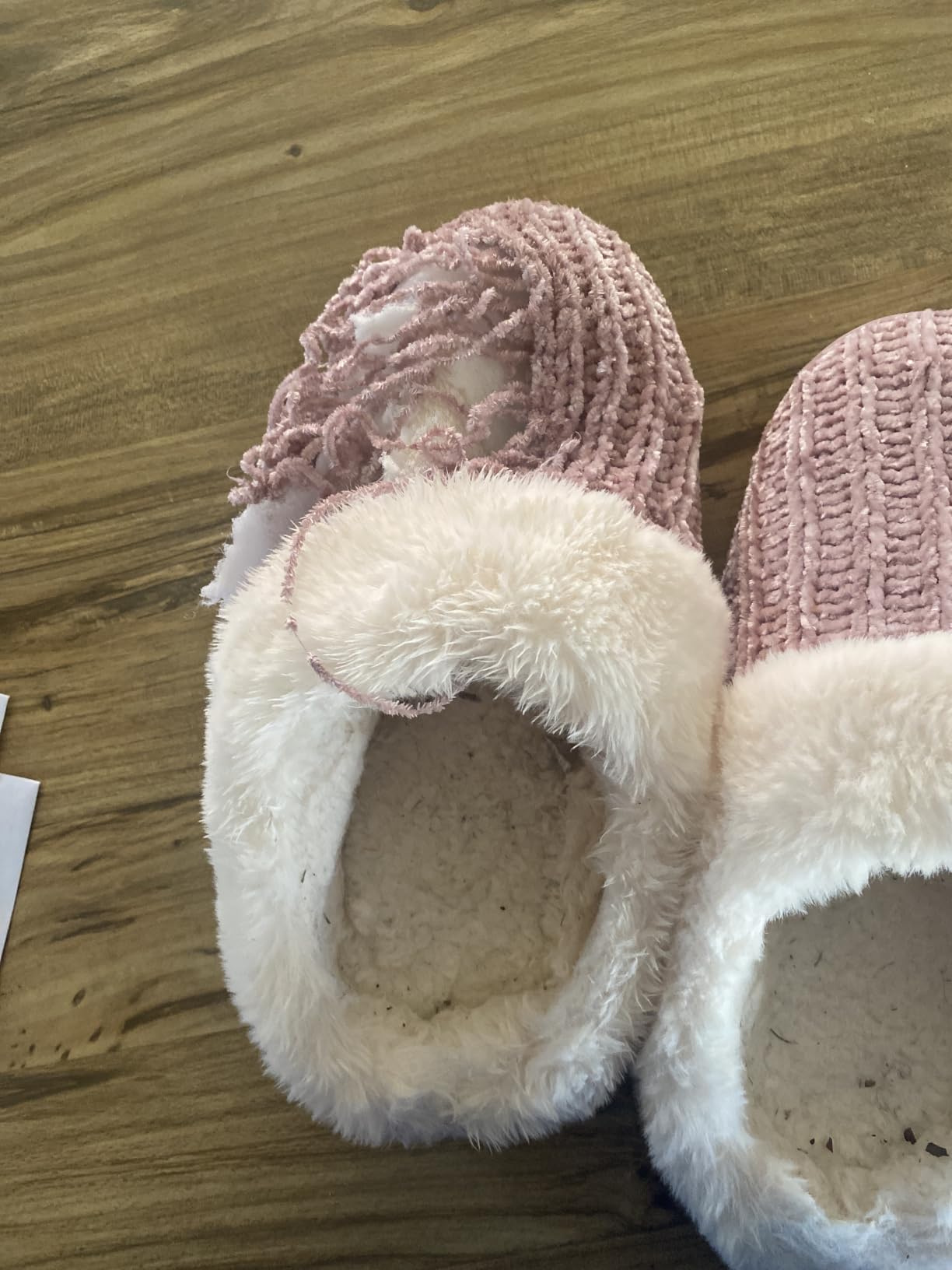 Evshine Women's Chenille Knit Fuzzy Slippers Memory Foam Warm House Shoes customer photo 2