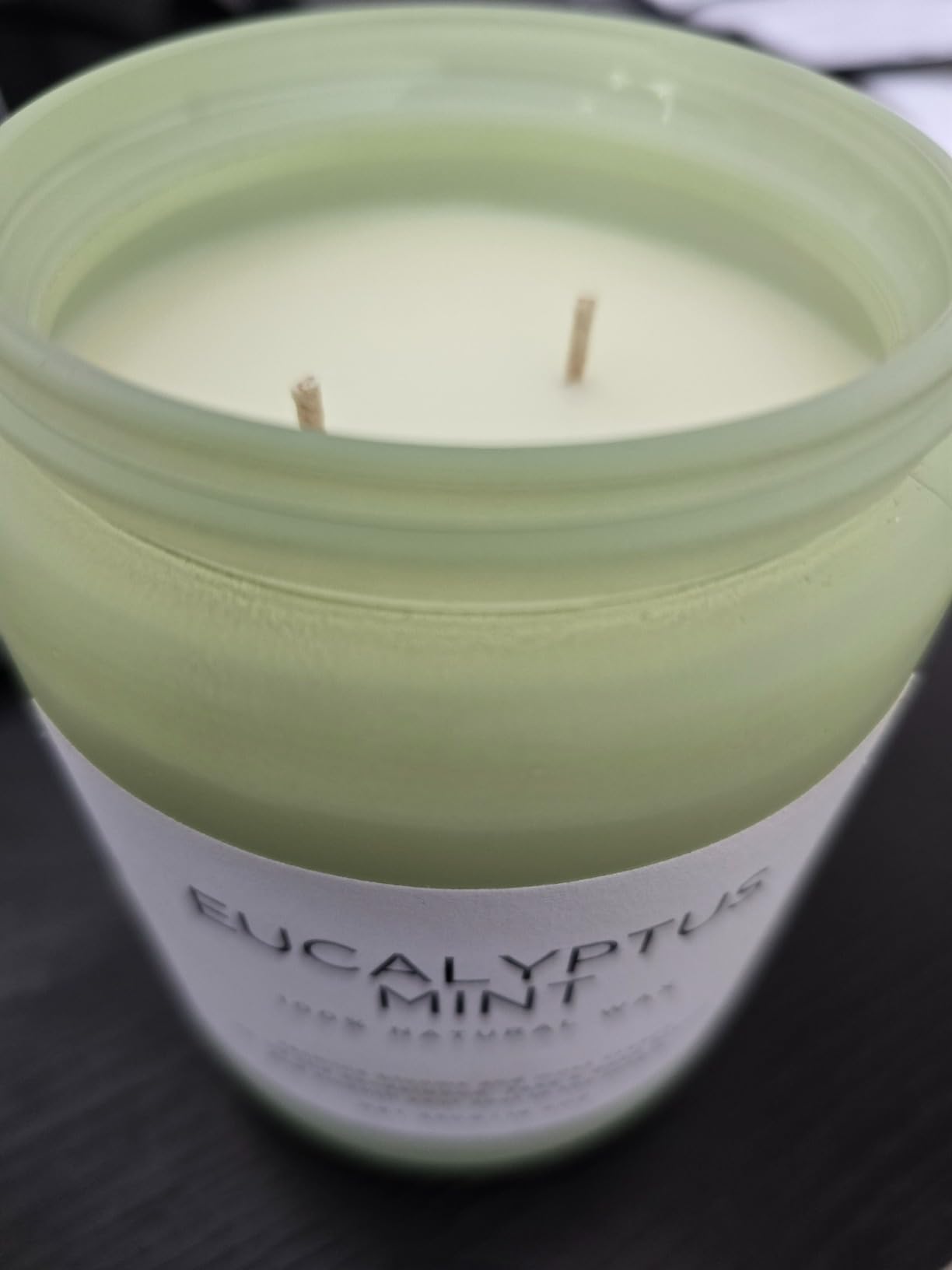 M&SENSE Eucalyptus & Mint Scented Jar Candle, Large 19.4oz Natural Soy Wax | 110-Hour Long Lasting, Non-Toxic Clean Burning, Fresh Smelling Home Aromatherapy for Spa Stress Relief, Gifts for Men Women customer photo 1