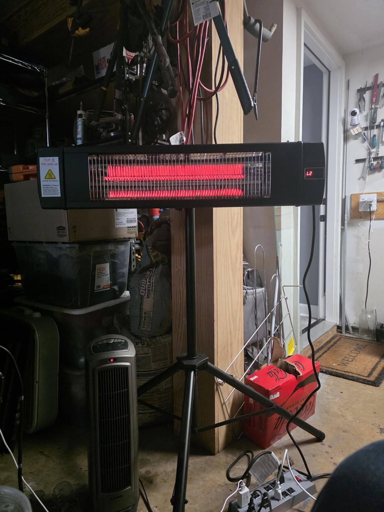 DR. INFRARED HEATER Portable Infrared Indoor and Outdoor Space Heater for Patio, Garage, Commercial & Residential With Remote Control, Space Heater (Freestanding/Ceiling/Mounting), Black customer photo 2