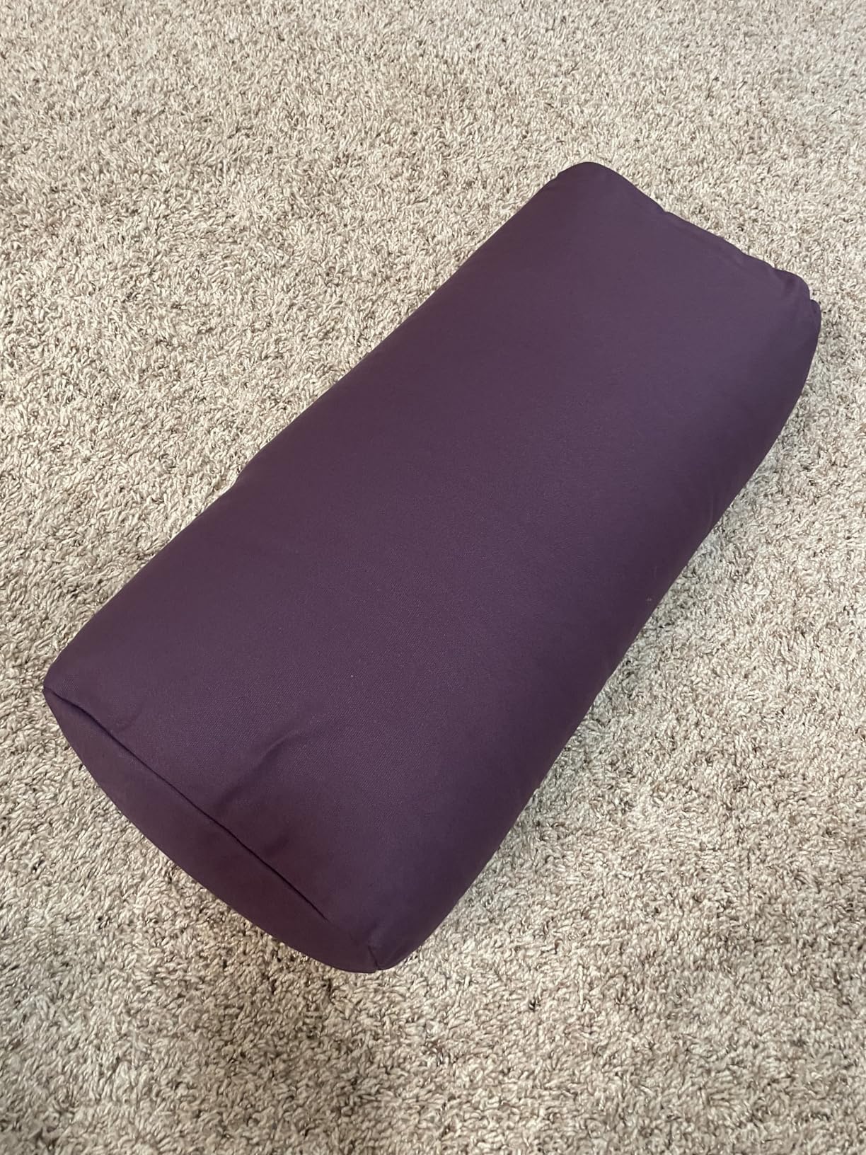 Organic Buckwheat Bolster (24X10.5X5.5 in) Supportive Rectangular Meditation Pillow 100% Cotton Cover Yoga Pillow customer photo 1