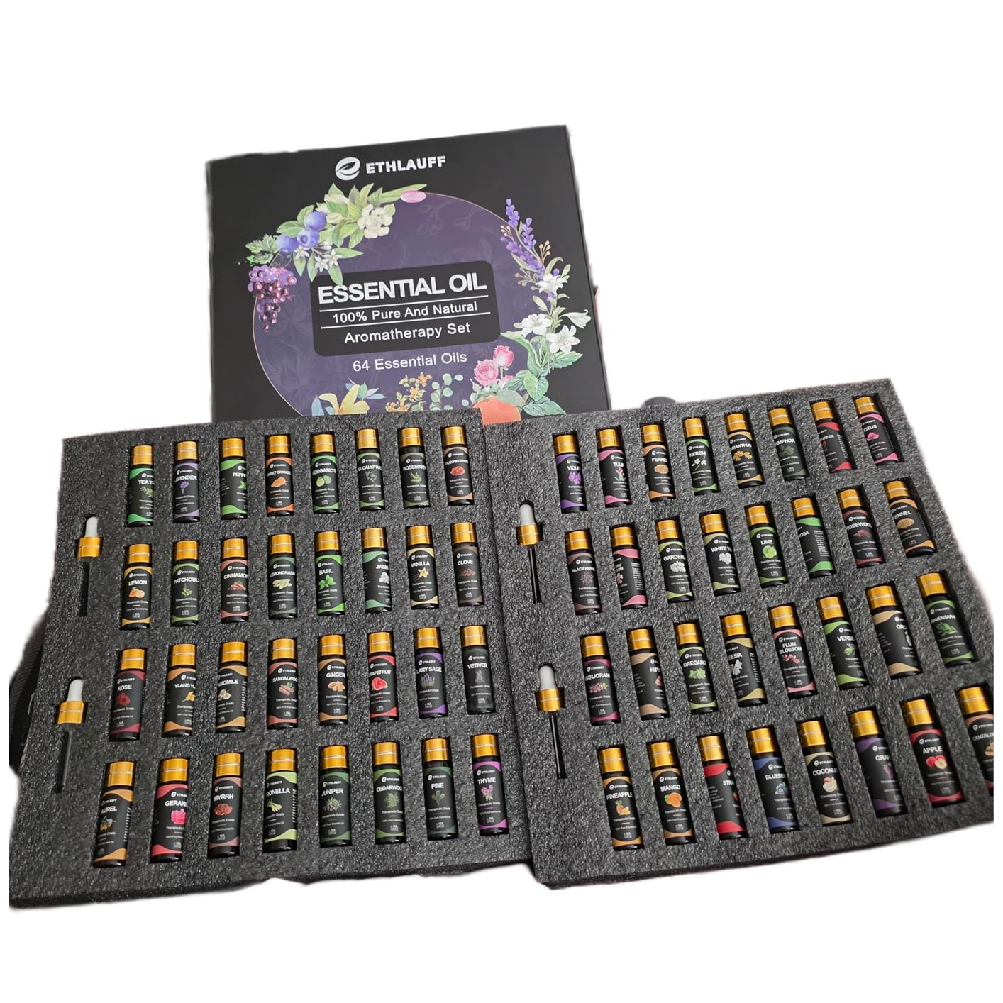 Essential Oil Set 64 Pack -Aromatherapy Essential Oils Kit-Fragrance Oils Perfect for Diffuser, Humidifier, Massage,Soap, Skin & Hair Care, Candle Scented Oil (0.17oz) customer photo 2