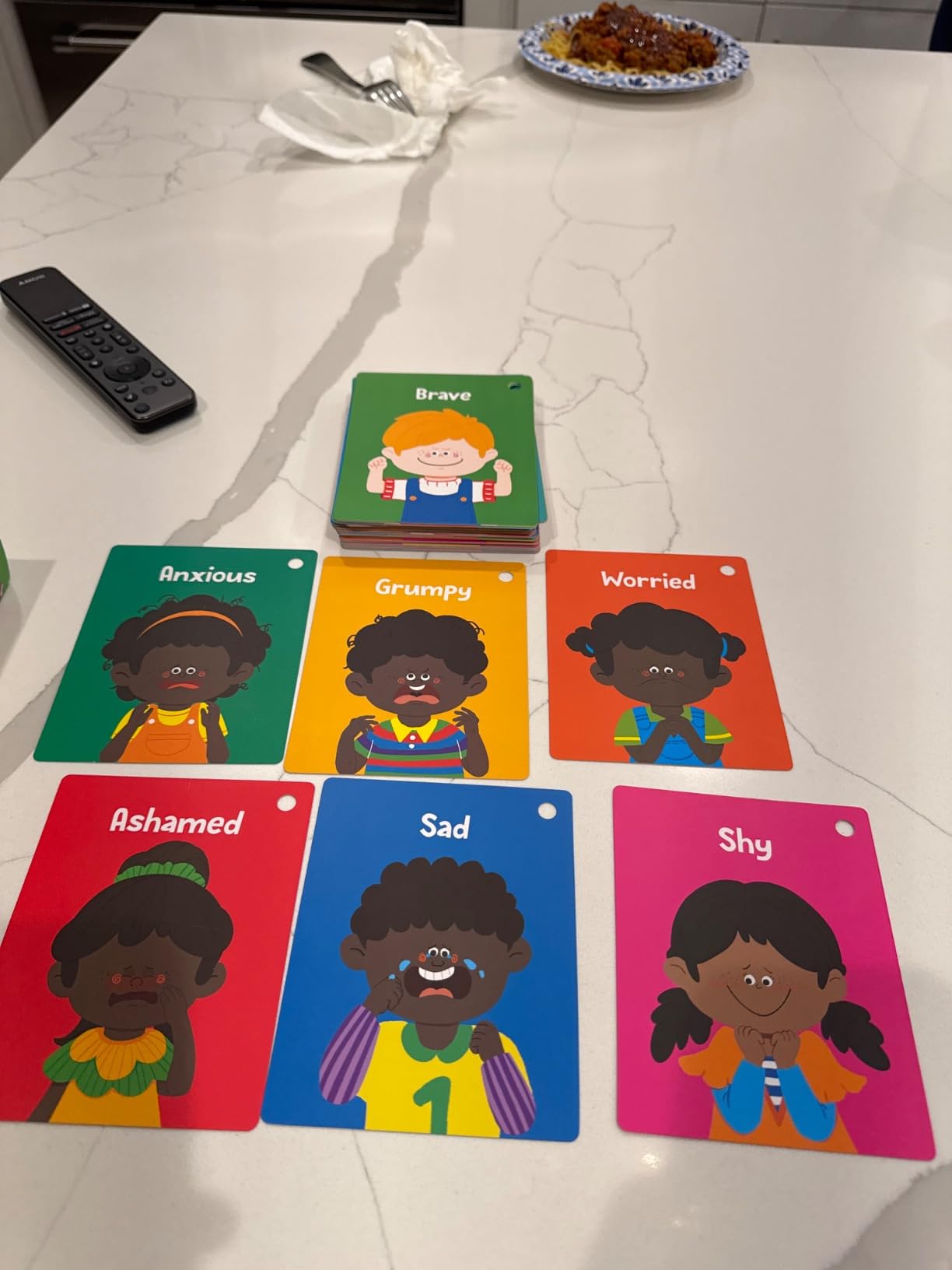 Emotions Flashcards, 50 Different Feelings with Coping Skills-Learn to Identify Various Moods, Cartoon Faces Emotions for Kids with Autism, ADHD -Emotion Flipbook for Therapy, Home Use customer photo 2