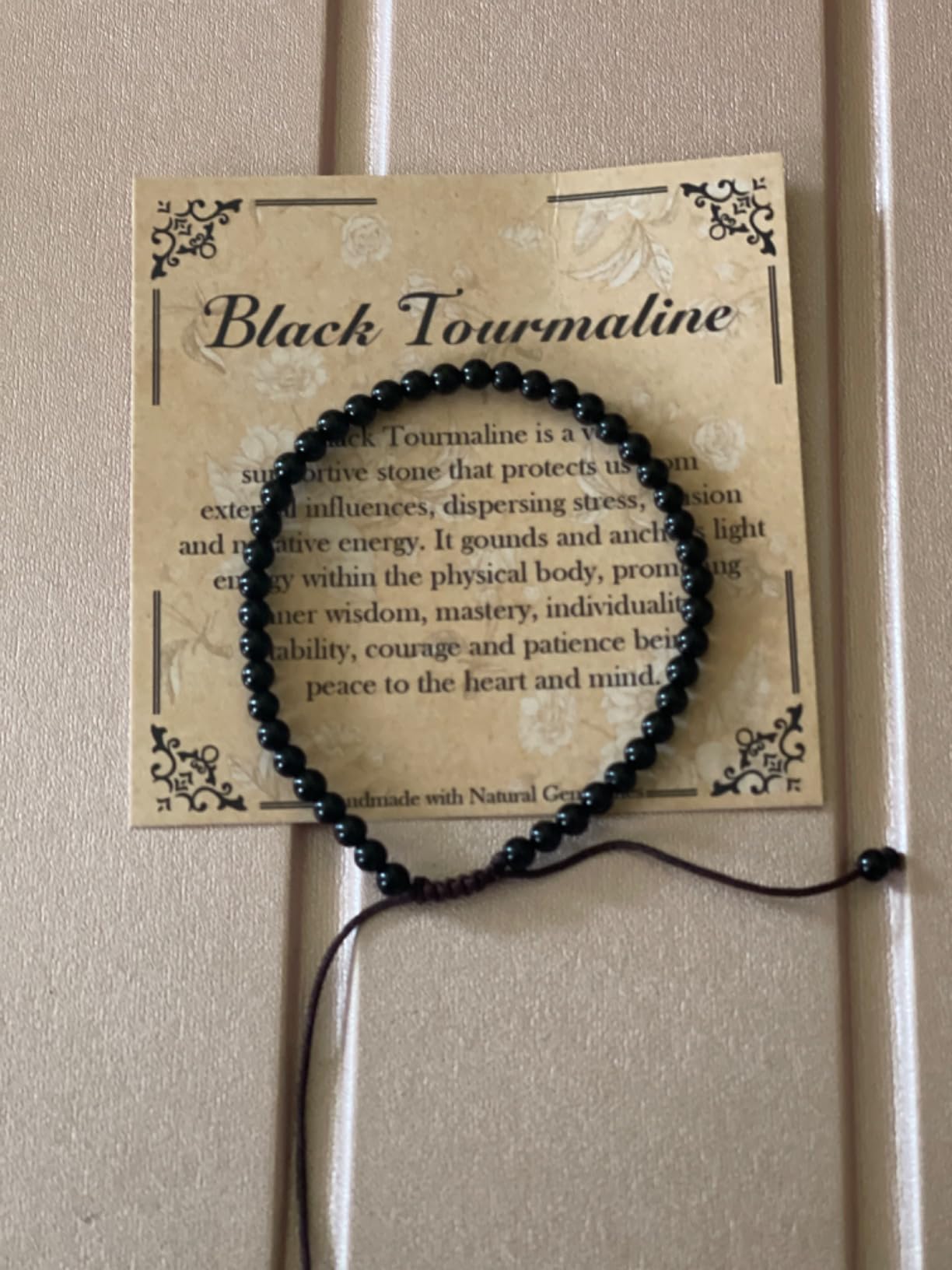 BONNY BOXX Braided Genuine Bracelet, Elegant Handcrafted Natural Gemstone Crystal Bracelet Healing Power Energy Inspirational Gifts with Card for Unisex customer photo 1
