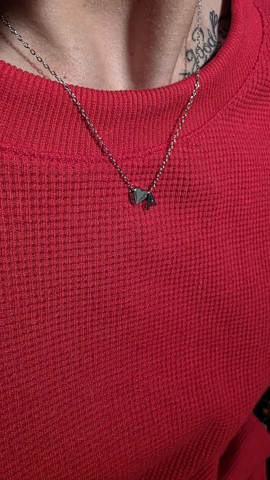 Turandoss Heart Initial Necklace for Women Teen Girls - 18K Gold Plated Letter A-Z Pendant Necklace Dainty Heart Necklaces Tiny Initial Necklaces Birthday Gifts for Women Jewelry customer photo 1