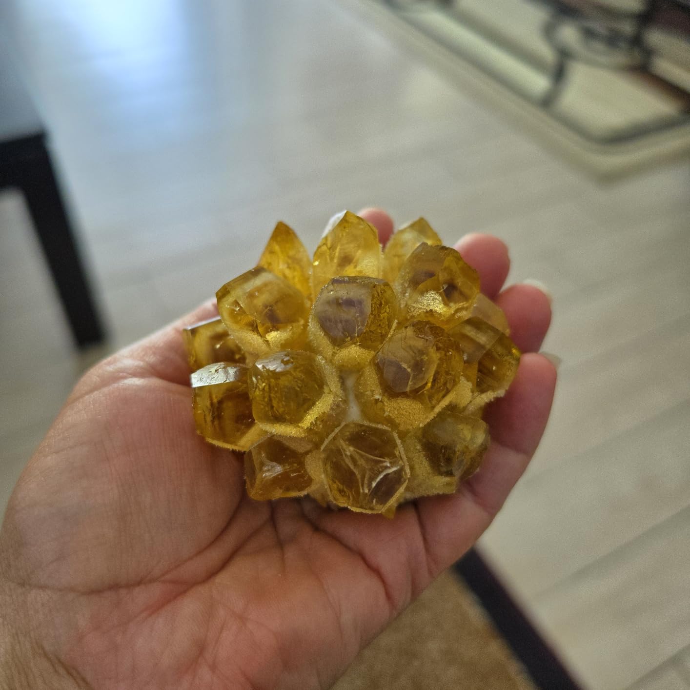 Citrine Crystal Cluster Large Quartz Crystal Formation- Large Yellow Crystal for Positive Energy Authentic Citrine Stone - Citrine Stone Crystal Clusters for Healing customer photo 2