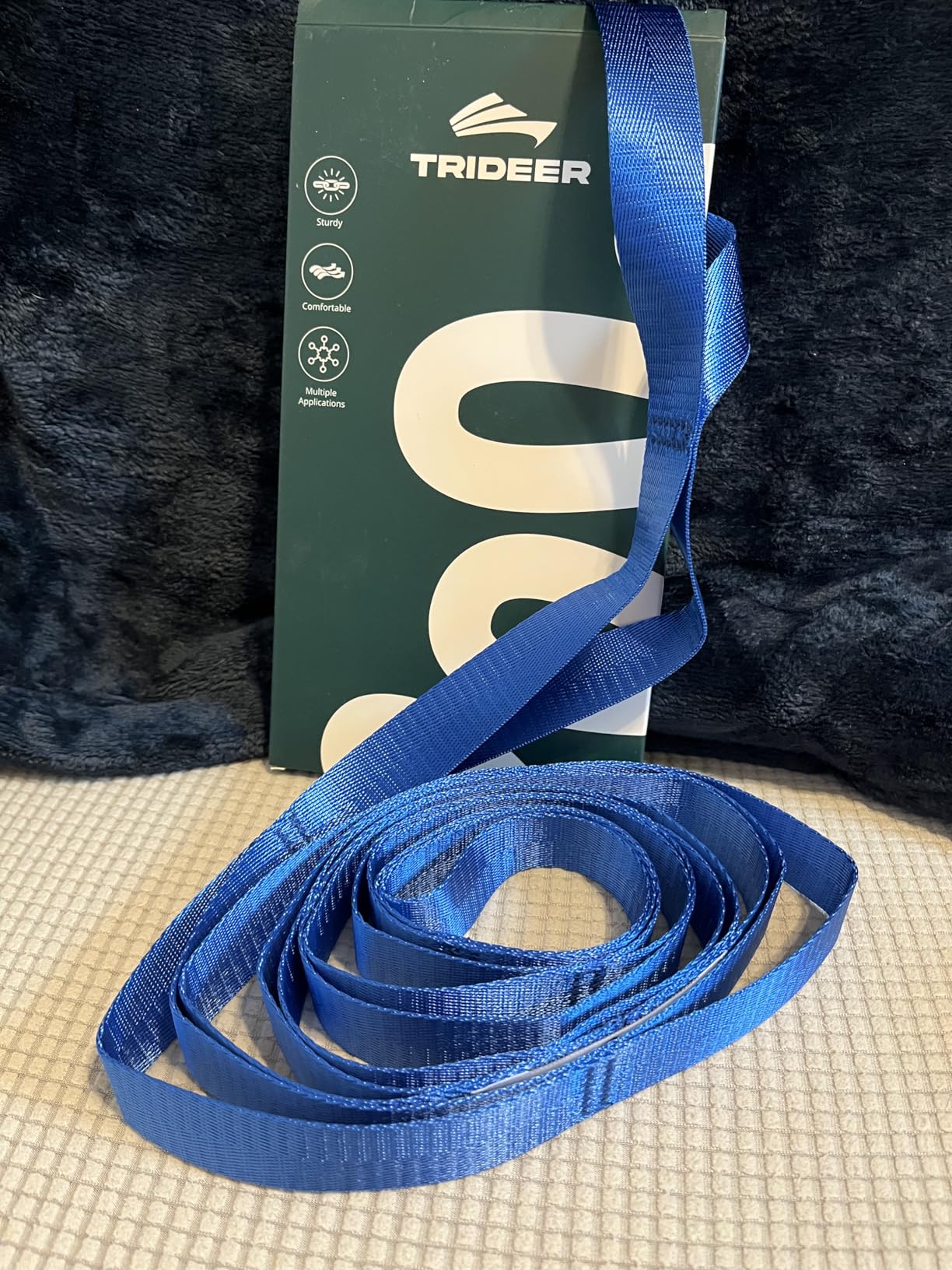 Trideer Non-Elastic Stretching Strap with Loops for Physical Therapy & Rehab, Yoga Strap for Stretching, Leg Lifter Strap Mobility Aid customer photo 2