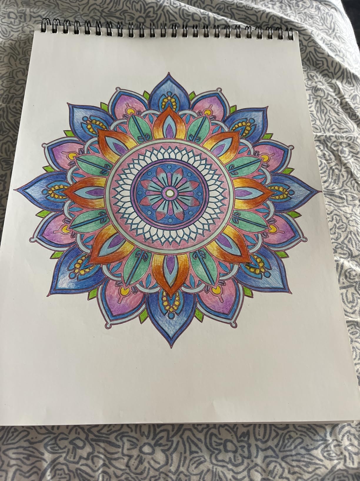 CKMOREL Mandala Coloring Book for Adult Spiral Bound Lay Flat Mandala Coloring Book for Women 24 Pages One Sided Design Gift for Adult to Relax and Relieve Anxiety - Beauty of Mandala customer photo 1