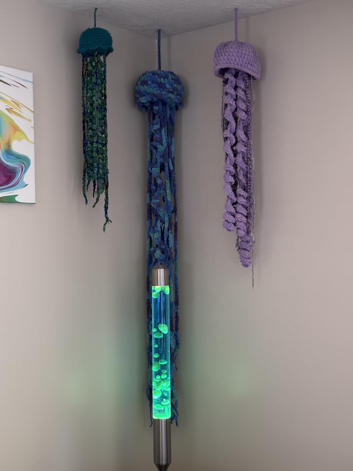 Kyzfy 47.5-Inch Liquid Motion Lamp, Magma Lamp, Mood Relaxation Light, Suitable for Home Decoration, Office Decoration, Cafes, Bars (Blue Water Green Wax, 47.5 inches) customer photo 1