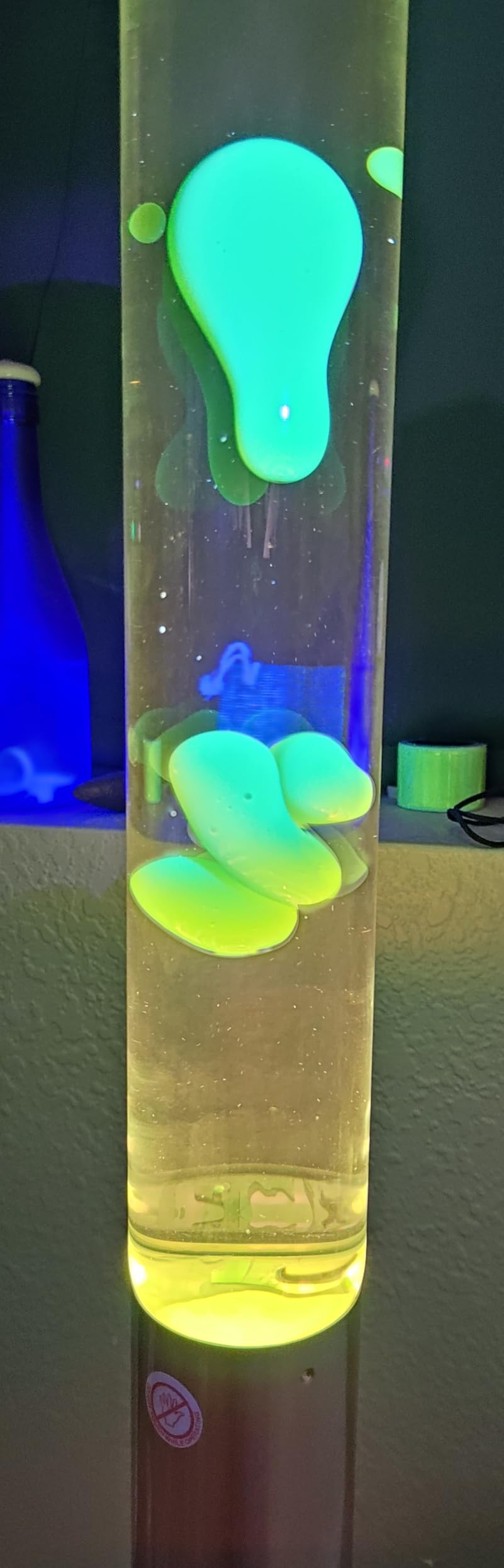 Kyzfy 47.5-Inch Liquid Motion Lamp, Magma Lamp, Mood Relaxation Light, Suitable for Home Decoration, Office Decoration, Cafes, Bars (Blue Water Green Wax, 47.5 inches) customer photo 2