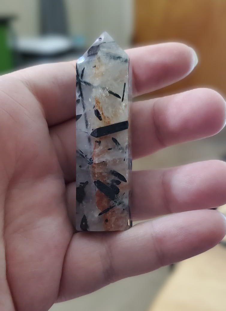 Natural Moss Agate Healing Crystal Hexagonal Pointed Faceted Prism Decor | Natural Gemstone, Wand Carved Stone Figurine, Home Decor, Reiki Chakra Towers, Large Stone, Protection for Healing customer photo 2