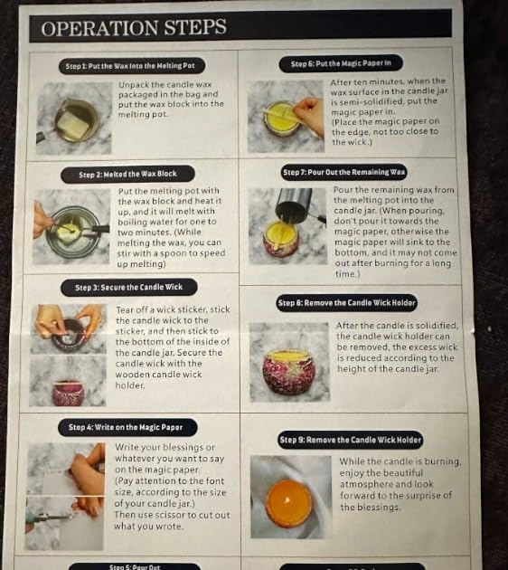 Candle Making Kit for Adults Beginners, Candle Making Supplies Include Soy Wax for Candle Making, Candle Wax Melting Pot, Candle Wicks Stickers, Magic Paper and More-DIY Candle Kit, Full Crafts for Adults customer photo 1