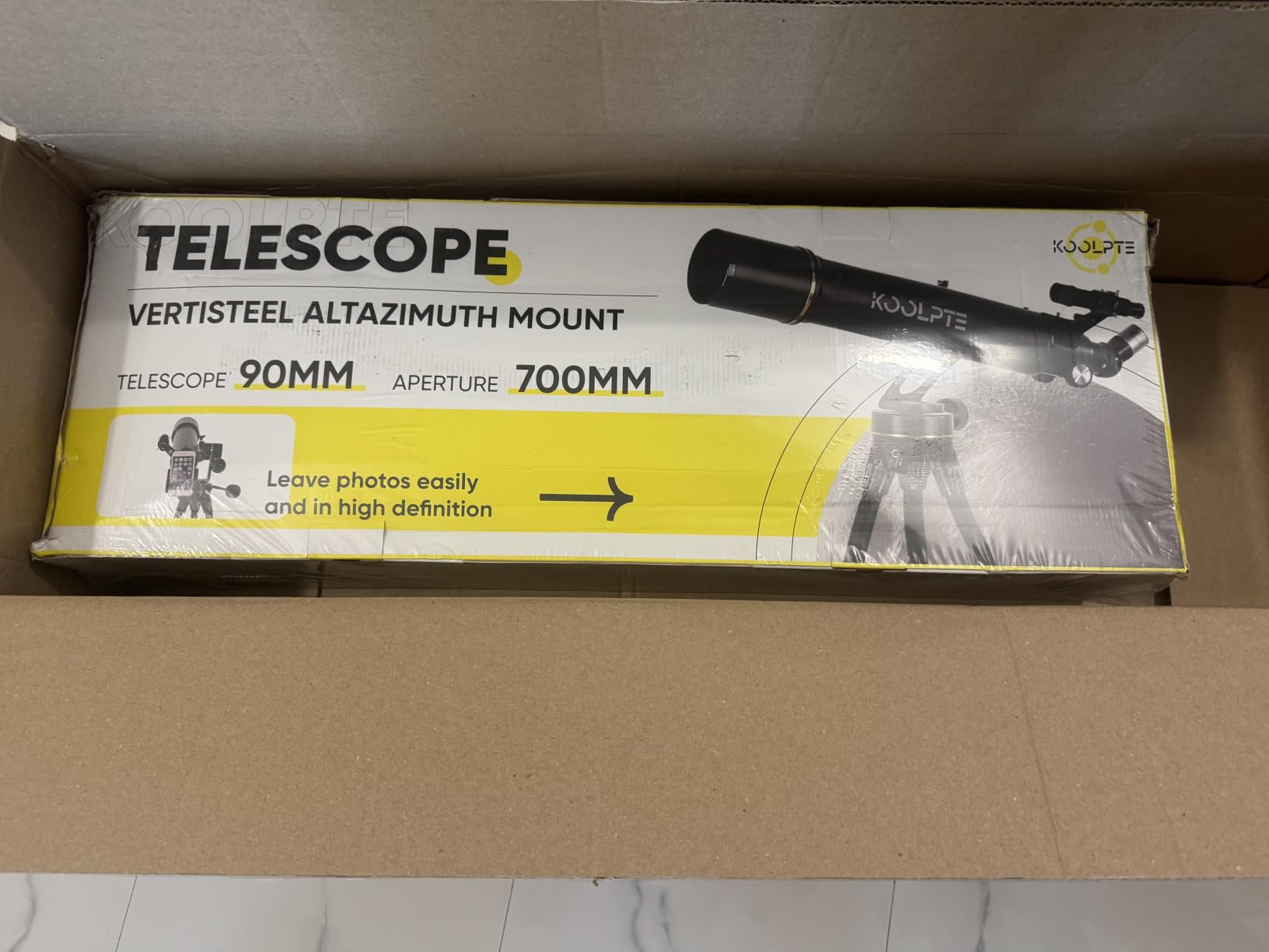 90mm 700mm Telescope for Adults & Beginners, Vertisteel AZ Mount | 90mm 700mm telescope for adults and beginners; fully multi-coated optics, Vertisteel AZ mount for smooth tracking and bag. customer photo 1