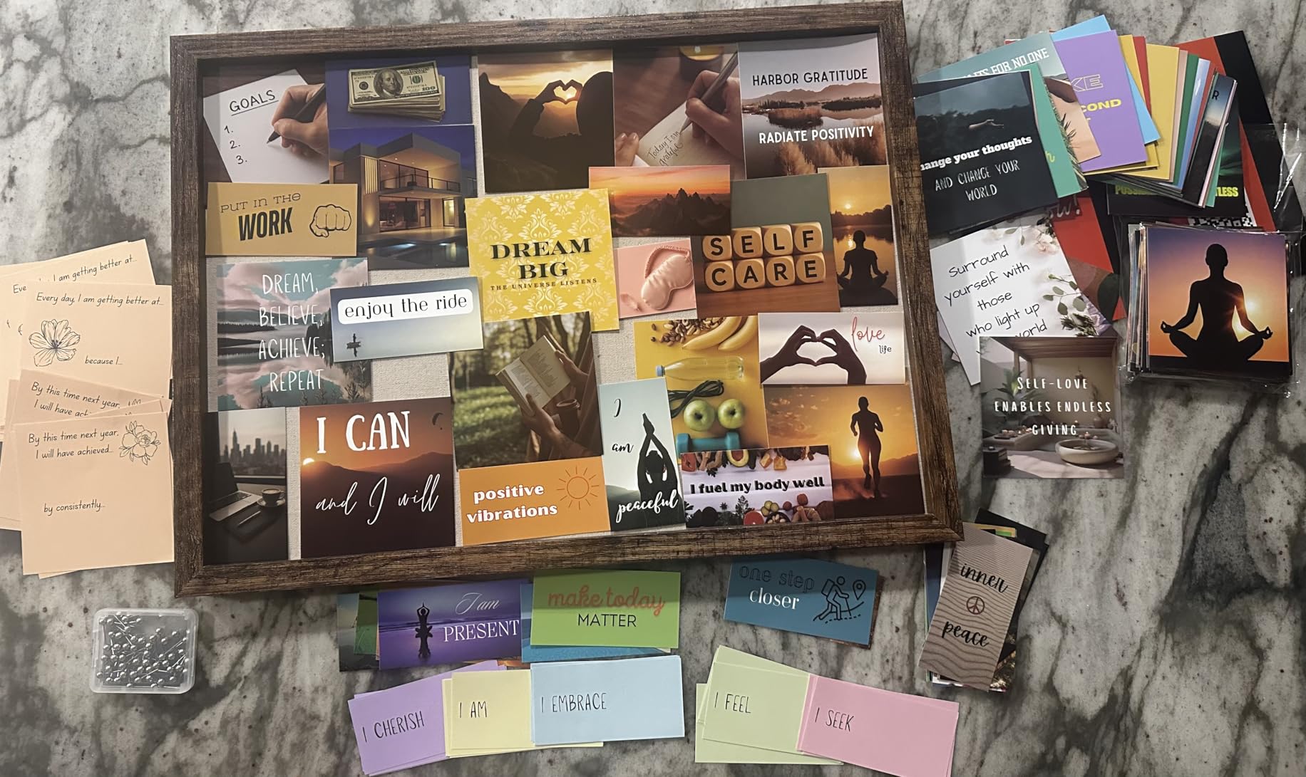 Vision Board Kit with Cork Board, 235+ Images. Manifest Your Dream Life Now | All-in-One Kit customer photo 1