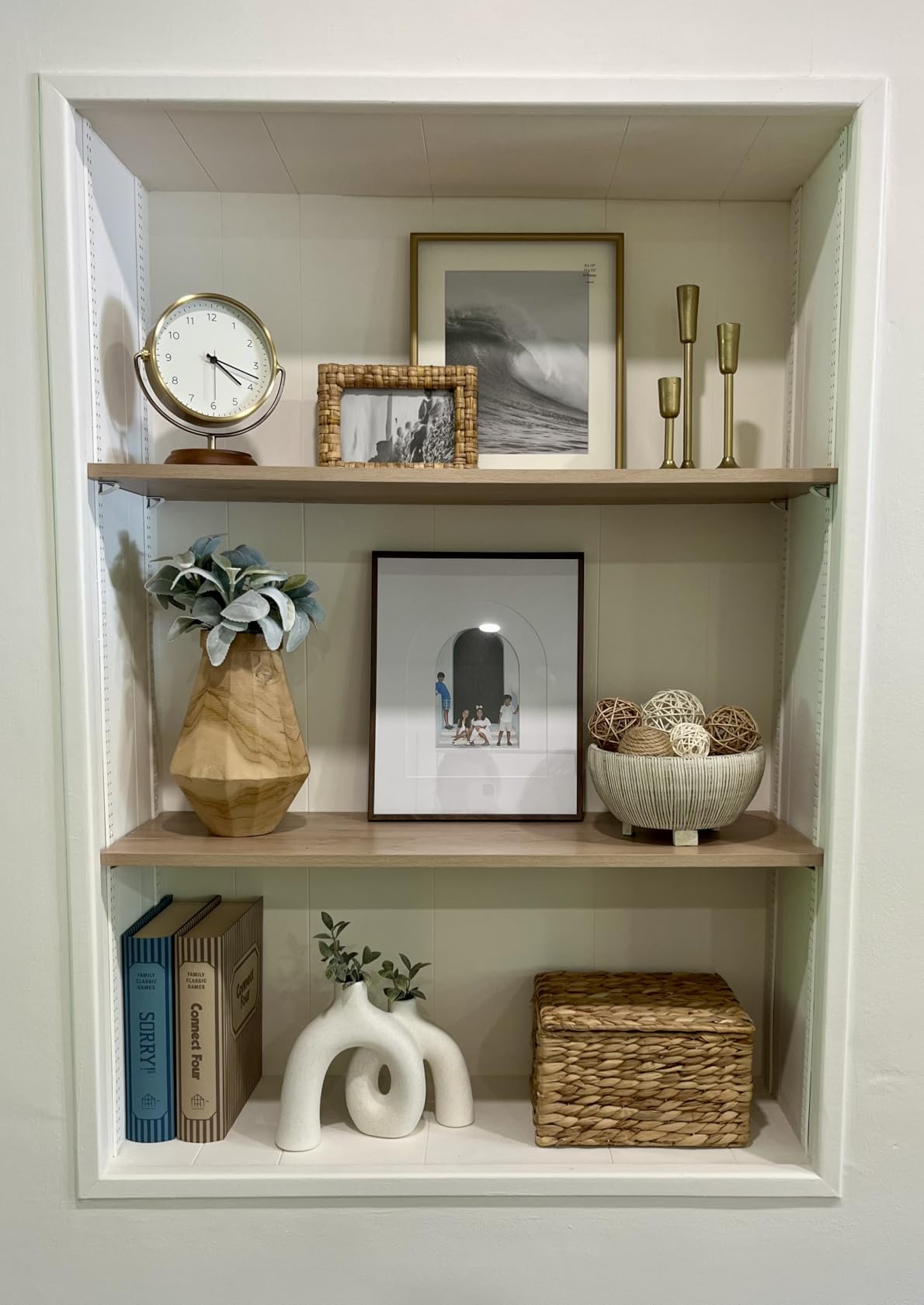 Hug Donut Decorative Vase Set - Modern Nordic Boho Style Vases Home Decor, Matte Ceramic Decorations for Living Room Shelf, Bookshelf Mantle Entryway Table or Console Décor (Cream White) customer photo 2