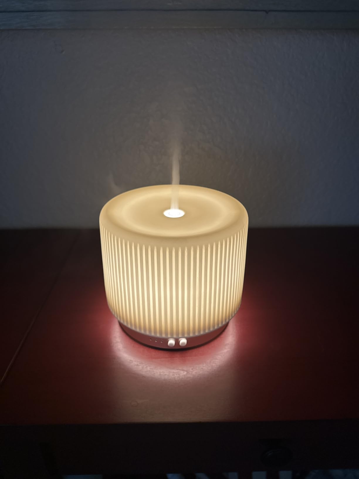 Essential Oil Diffuser - 280ml Ceramic Diffuser for Large Room & Commercial Use, 2.4MHz Aromatherapy Diffuser with Cool Mist Humidifier & Night Light customer photo 2