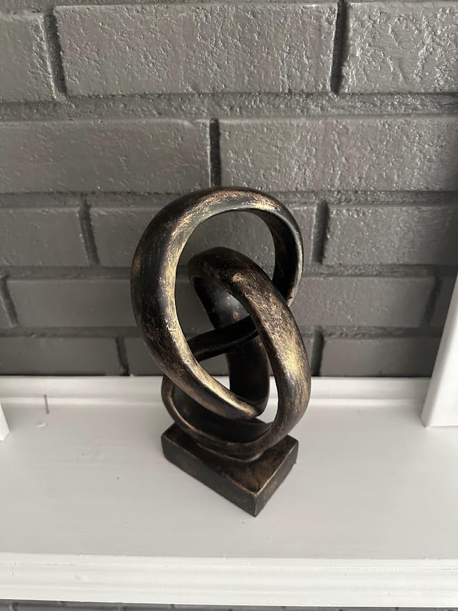 Modern Abstract Knot Sculpture, Artistic Mobius Inspired Resin Decor, Elegant Home and Office Decor, Perfect for Shelves, Desktops, and Mantles, Ideal Gift for Birthdays, Housewarmings (Black) customer photo 2