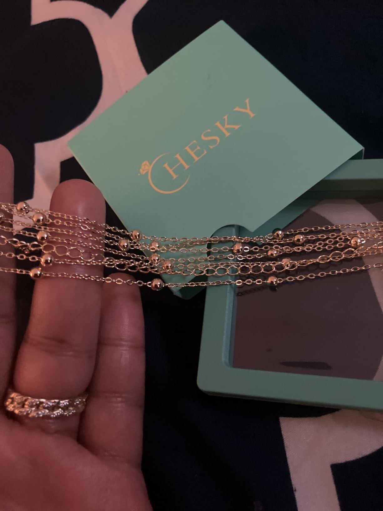 CHESKY Waist Beads for Women, Dainty 14k Gold Plated Waist Chain Beach Accessories Cute Belly Chain Body Chain Gold Chain Belts for Women Summer Beach Jewelry for Womens Gifts Rave Outfits customer photo 1