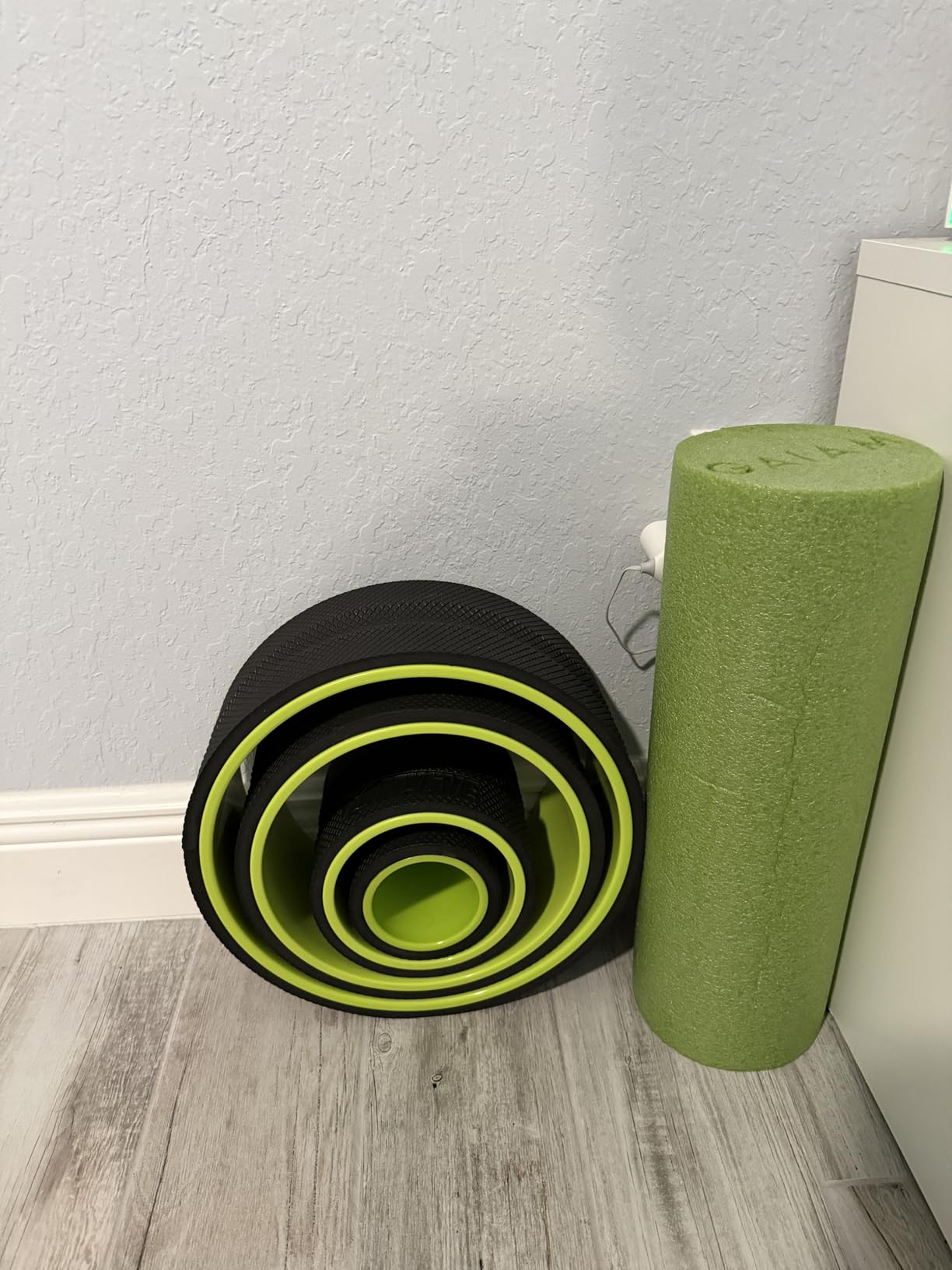 3 Pack Back Roller - Yoga Wheel for Back Pain Relief & Stretching, Back Wheel for Deep Tissue Massage, Foam Roller for Physical Therapy & Exercise | Blue customer photo 1