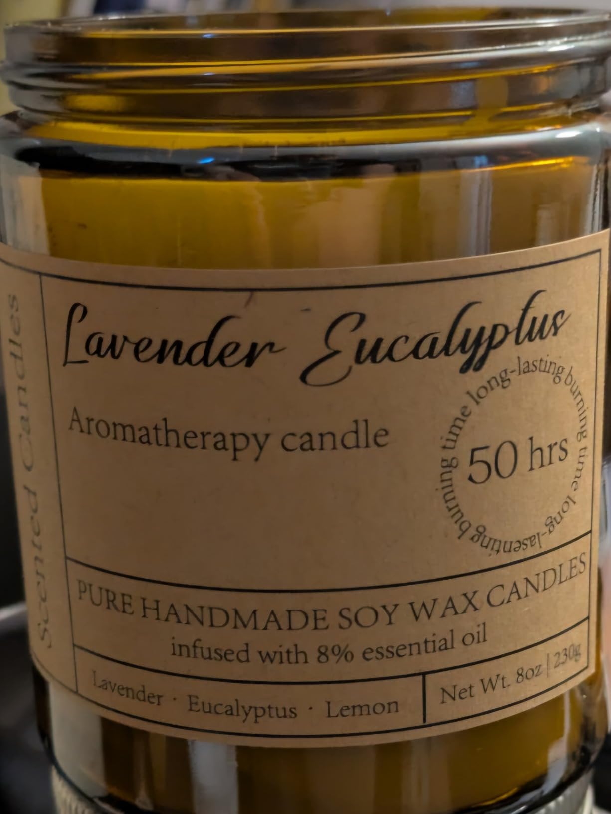 Lavender Eucalyptus Candles for Home Scented - 8oz Aromatherapy Candles for Relaxation Anxiety Stress Relief Non Toxic, Calming Candles Gifts for Women Soothing Relaxing Bath Yoga Meditation customer photo 1