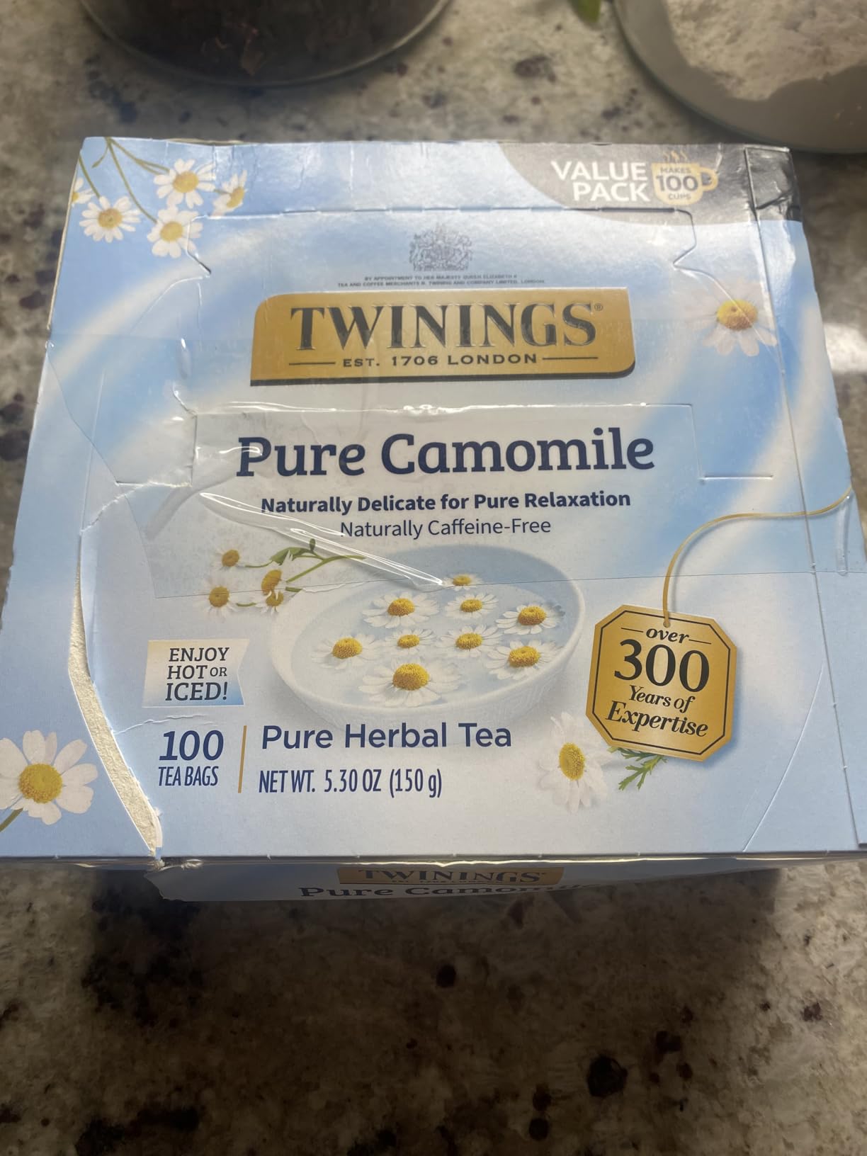 Twinings Pure Camomile Herbal Caffeine-Free Tea Bags, 100 CT Box customer photo 2