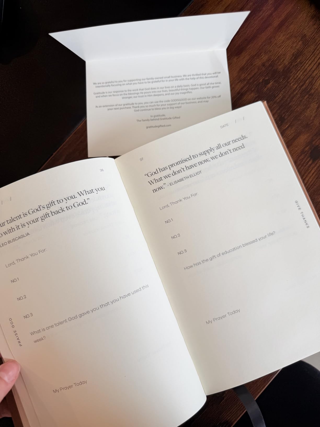 Christian Devotional Journal - God, Goodness & Gratitude - 2026 Faith-Based Gratitude and Prayer Journal for Daily Prayers, Bible Study, and Spiritual Growth - Light Brown Leather Hardcover customer photo 2