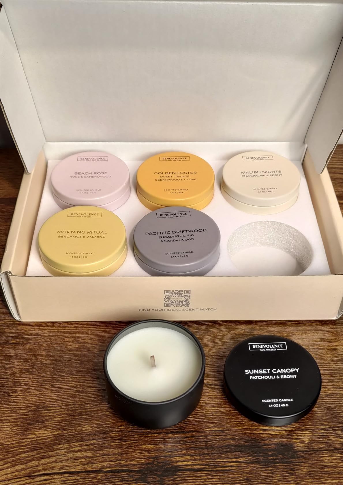 Benevolence LA Candle Gift Set - 6 Soy Scented Candles (1.4 oz) | Aromatherapy Candles with Orange, Eucalyptus, Rose & Jasmine | Gift Set Ideas for Women & Men | Ready for Gifting customer photo 2
