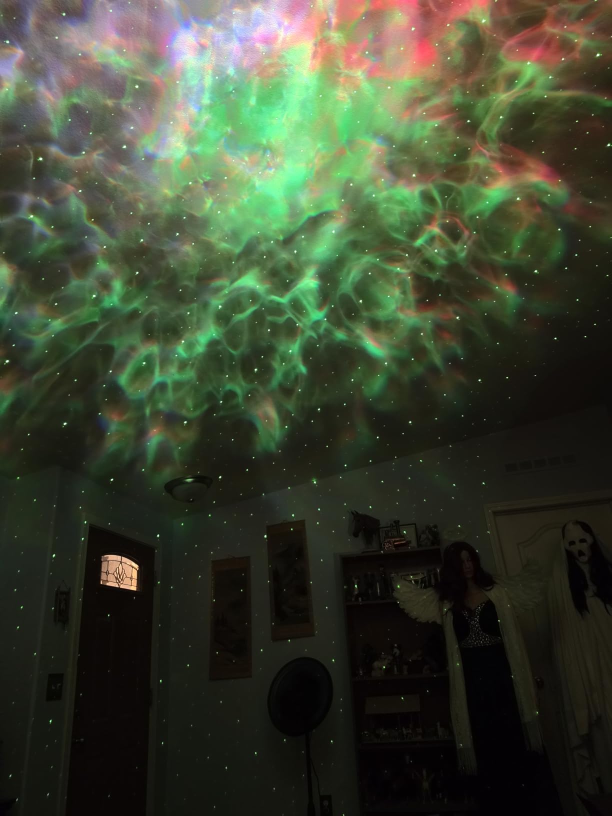 One Fire Galaxy Projector, 15 Colors, Gifts for Girls&Women&Boys, White Noise | Birthday, 7 Brightness, Green Star, 4 Speed, Bluetooth, Remote, Timer, Teen Bedroom Decor, Relax, Party, Led Lights, Lava Lamp customer photo 1
