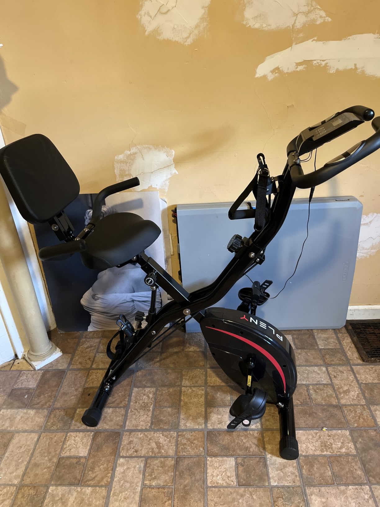 PLENY Folding Exercise Bike, 5 IN 1 Indoor Stationary Bikes for Home customer photo 2