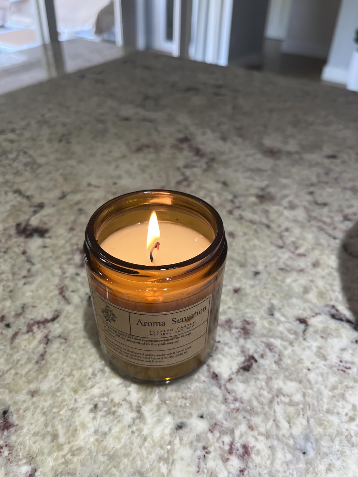 Organic Lavender Candles - Non Toxic Soy Candles for Home, Stress Relief & Meditation (7oz) customer photo 1