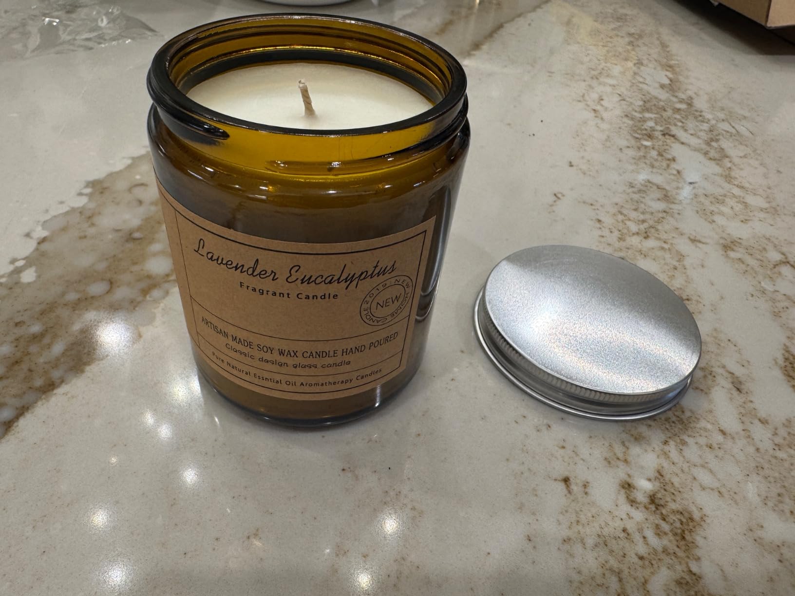 Lavender Eucalyptus Scented Candles, 7oz Non Toxic Aromatherapy Gift Candle | Soy Wax Candle for Home Scented, Stress Relief, Calming Candle for Relaxation customer photo 1