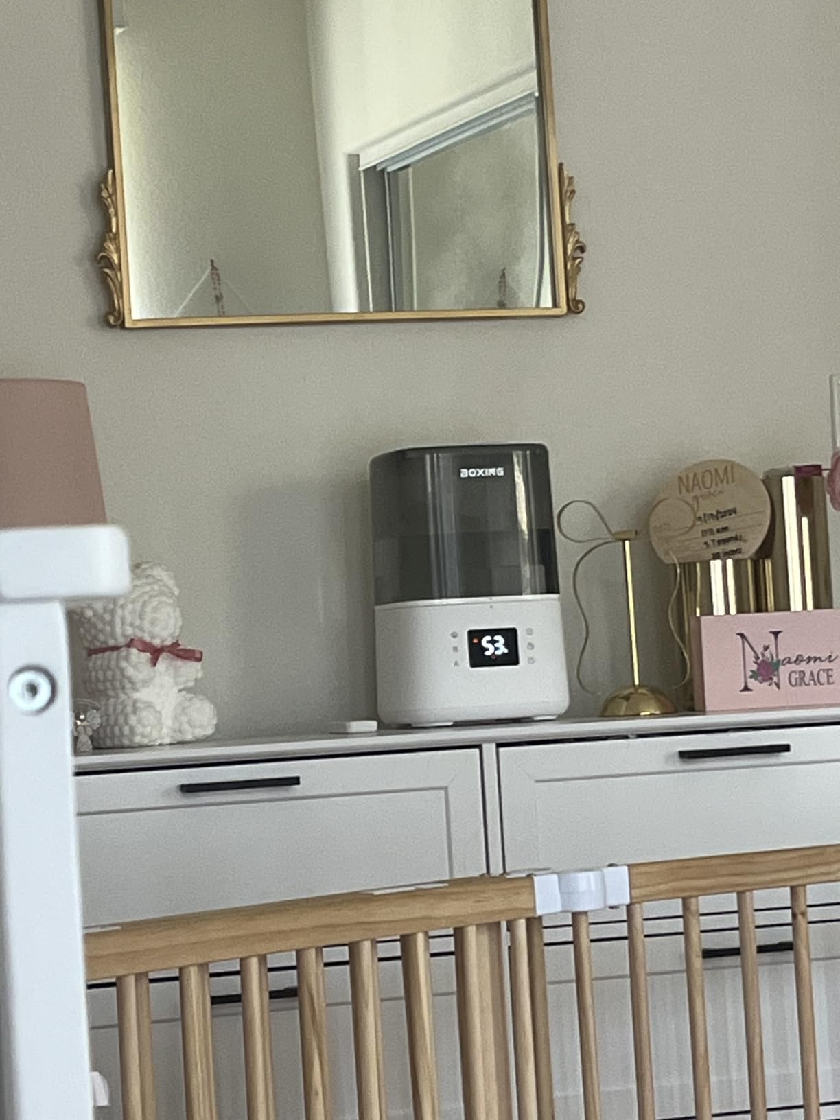 BOXING 4.5L Warm and Cool Mist Ultrasonic Humidifier for Bedroom Large Room, Top Fill Essential Oil Diffuser with Remote, Auto Shut-Off Quiet Sleep Mode, Humidistat, Timer, BPA-Free, 45H Runtime customer photo 2