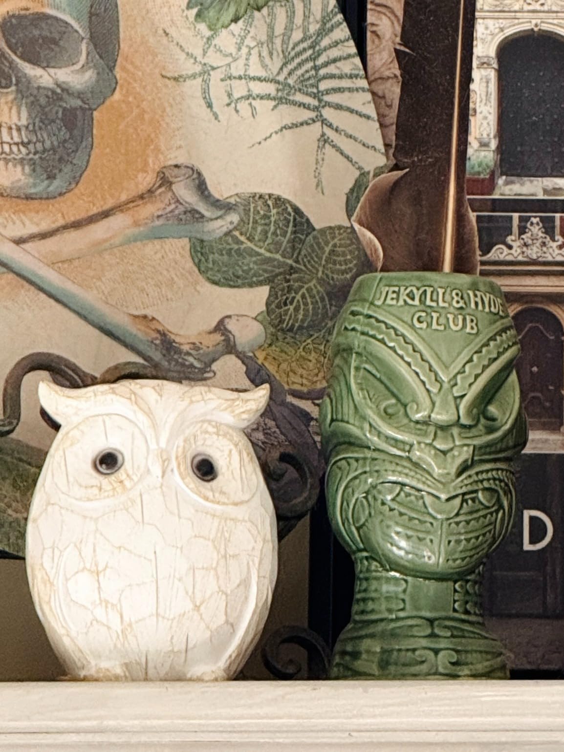 Rustic Carved Owl Figurine - Chubby Owl Decor for Home and Office - Shelf, Desktop, Cabinet, Fireplace Mantel customer photo 2