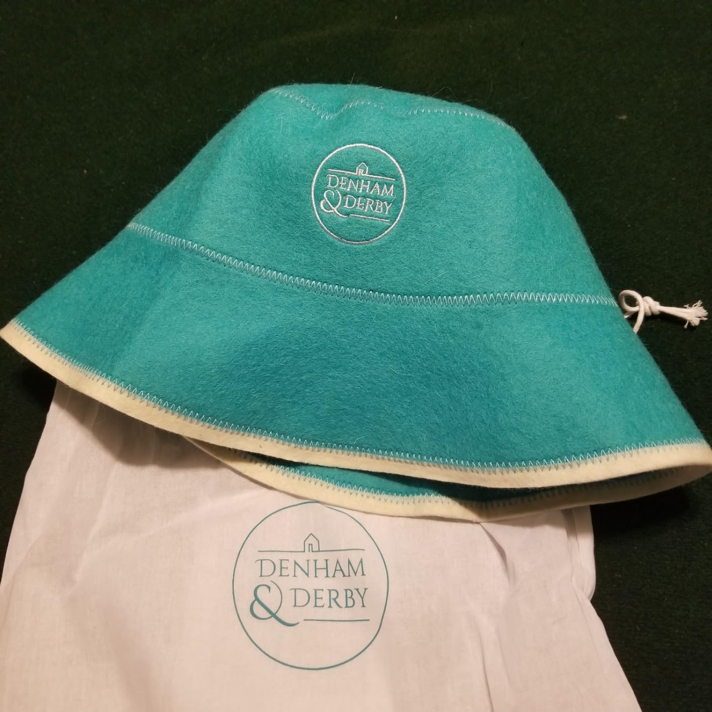 Sauna Hat for Men & Women, 100% Wool Felt Banya Cap for Heat Protection | Premium Insulating Sauna Hat for Spa, Steam Room, Banya & Bathhouse | Breathable, Hand-Finished, Fits All, Blue with Bag customer photo 2