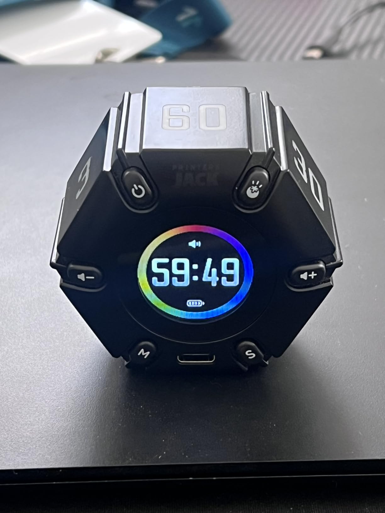 Smart FILP Pomodoro Timer 3/5/10/25/30/60min Preset, Silent & Sound Alarm | Productivity Cube timer, Visual Timer customer photo 2
